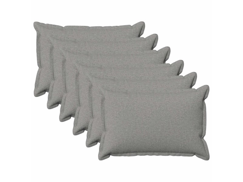  Lot de 6 coussins, coussins décoratifs houten gris nuage lin synthétique cf56551  - Conforama B