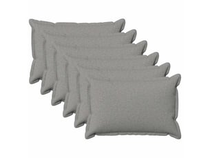 Lot de 6 coussins, coussins décoratifs houten gris nuage lin synthétique cf56551