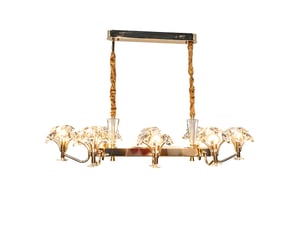 Lustre floral en cristal d – éclairage 3 couleurs