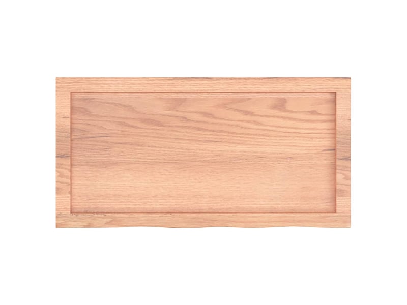 Comptoir de salle de bain, plan de travail marron 80x40x(2-6) cm bois traité cf65811 - Conforama D