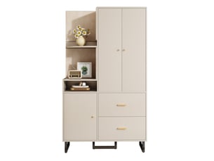 Armoire 2 porte(s)   2 tiroir(s) <strong>DZMDIP</strong> <strong></strong> coloris beige largeur 38 cm