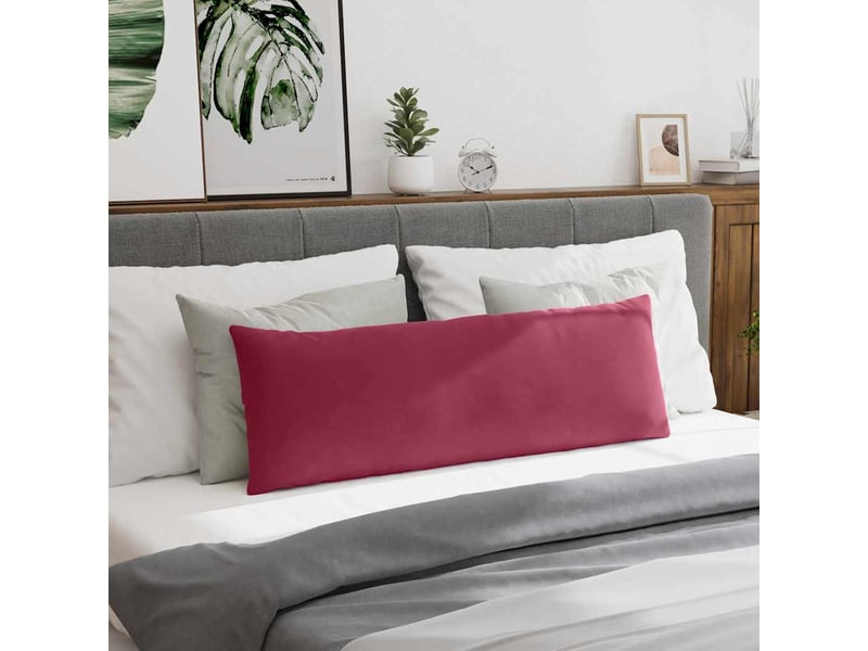Lot de 2 coussins de canapé, coussins décoratifs bordeaux 120 x 40 cm cf59026 - Conforama D