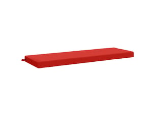 Coussin de banc, coussin d'assise, coussin de canapé soest 100 % polyester rouge 140 x 50 x 8 cm cf53507