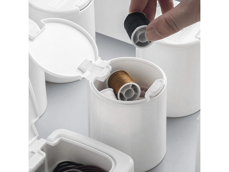  Boîte de rangement de bureau pop-up avec couvercle pour un accès et une protection faciles, parfaite pour le bureau  - Conforama E