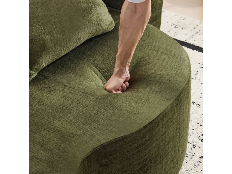  Canapé de salon, canapé moderne, vert, design moderne, pour salon, adapté à l'espace de vie, chambre  - Conforama W