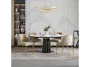 Lot de 4 chaises de salle à manger,avec pieds réglables,similicuir pvc,beige et kaki