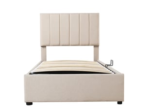 Lit coffre 90x200 cm coloris beige