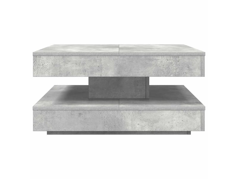  Table basse | table de salon rotative à 360 degrés gris béton 70x70x34,5 cm  - Conforama E