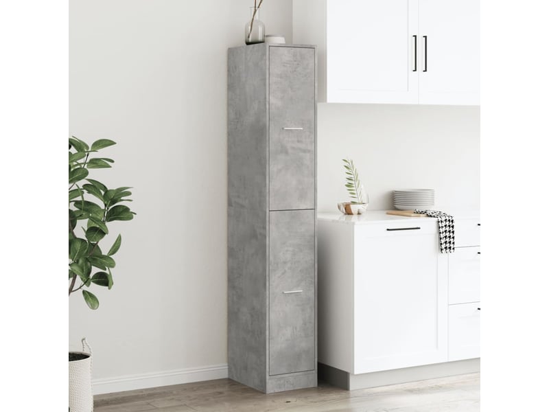  Meuble de rangement, armoire d'apothicaire gris béton 30x41x174,5 cm bois ingénierie  - Conforama C
