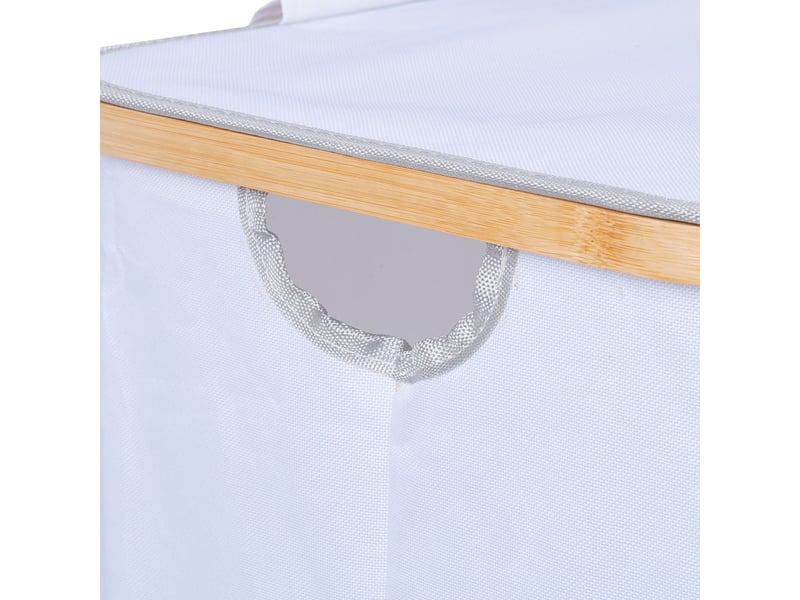  Panier à linge moderne avec couvercle 105 litres pratique rangement salle de bain chambre en tissu blanc 13_0013940  - Conforama D