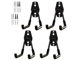 Crochets robustes pour garage, utilitaires de rangement, organiseur de pour outils de jardin, muraux en acier, noir - réf. Szpb844740jjzj