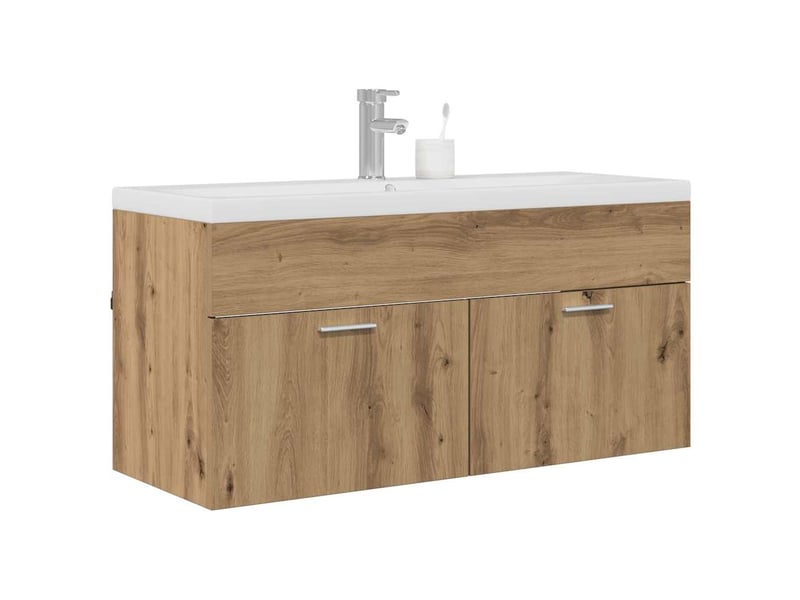 Armoire de salle de bain, cabinet de salle de bain chêne artisanal 100 x 38,5 x 46 cm cf65059 - Conforama C