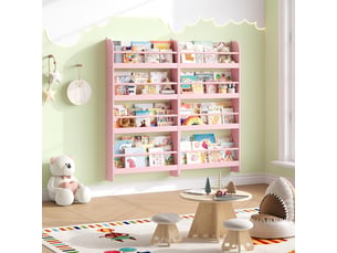 Bibliotheque coloris  rose  G FORM  - 58 cm x 111 cm