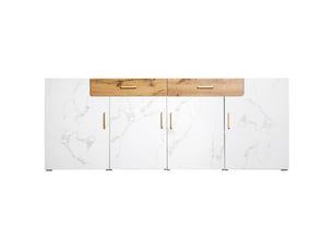 Buffet 4 porte(s) 2 tiroir(s) MERAX buffet blanc - 208 cm coloris blanc