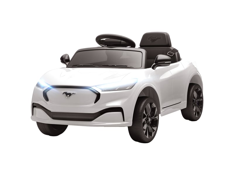 Voiture électrique enfant ford mustang mach-e sous licence officielle 12 v télécommande 2,4 g 2 moteurs 92x55x44cm blanc - Conforama B