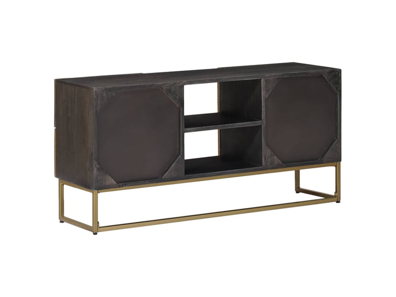  Meuble tv - banc tv - meuble de rangement avec tiroir avec étagère laiton 105 x 30 x 50 cm  - Conforama E