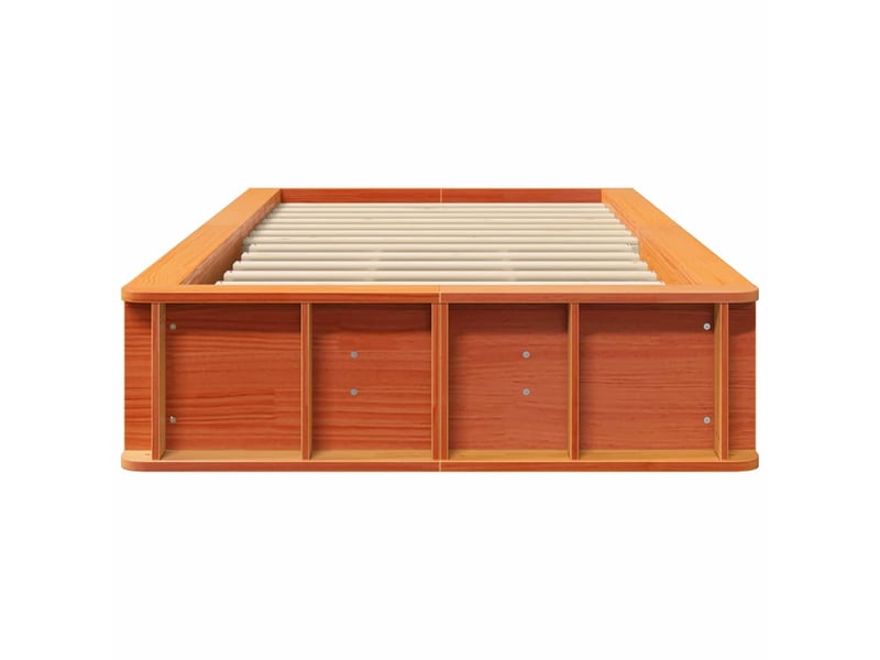  Lit simple- lit adulte -  cadre de lit  marron 80 x 200 cm bois de pin massif  - Conforama D