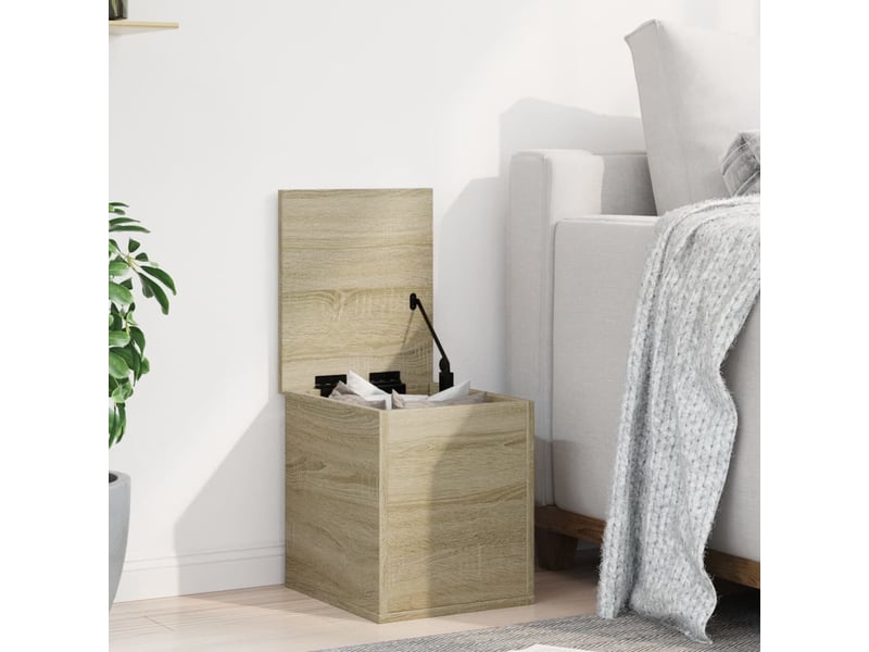  Boîte de rangement, coffre de rangement chêne sonoma 30x35x35 cm bois d'ingénierie  - Conforama C