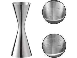 Verre doseur à cocktail 304 en acier inoxydable, balance intégrée, cocktail jigger dual spirit measure cup, barman professionnel, convient (3060 ml)