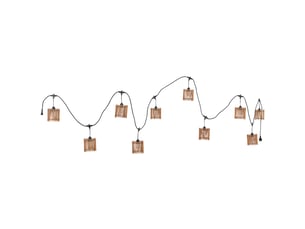 Guirlande de 10 lumières en bambou marron avec ampoule 500x12x12 cm (h)