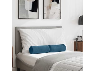 Lot de 2 coussins d'accent, coussins décoratifs, coussins lombaires bleu ø 15 x 40 cm cf56715