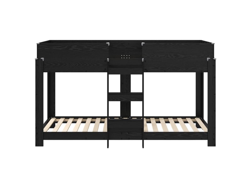  Lit superposé pour enfants - lit jeune chêne noir 80 x 200 cm  - Conforama E