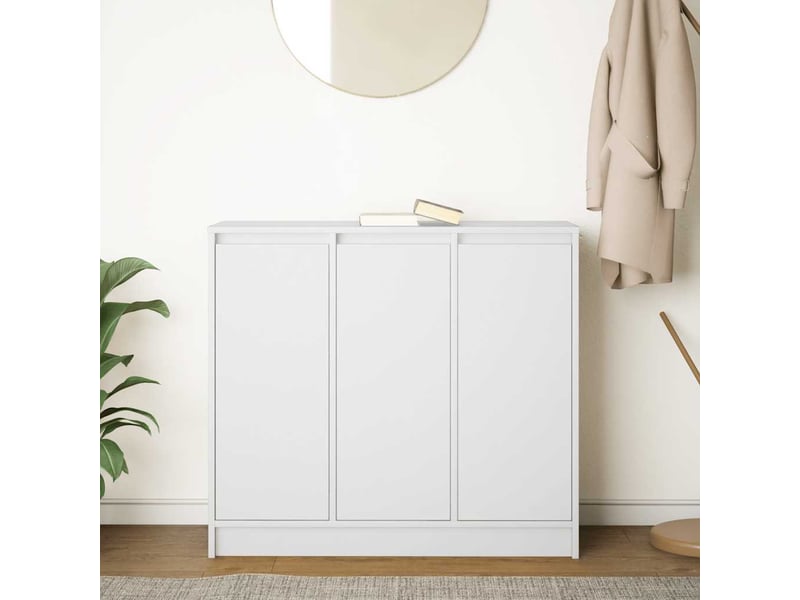  Buffet - bahut - meuble de rangement blanc 85x34x76 cm bois d’ingénierie  - Conforama C