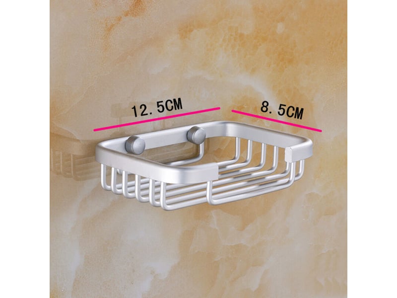 Crochet de salle de bain avec porte-savon et porte-savon mural en aluminium  - Conforama C