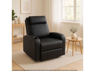 Fauteuil relax manuel   Simili noir