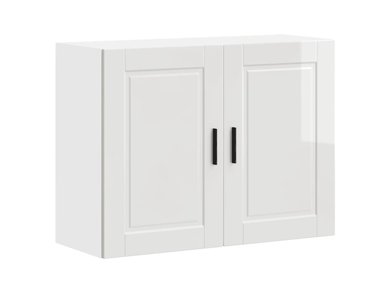  Armoire murale de cuisine porto blanc brillant bois ingénierie shl5101  - Conforama A