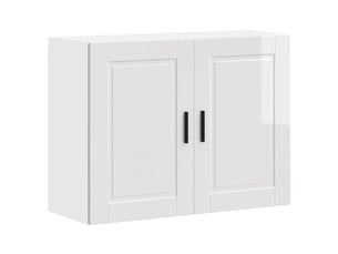 Armoire murale de cuisine porto blanc brillant bois ingénierie shl5101