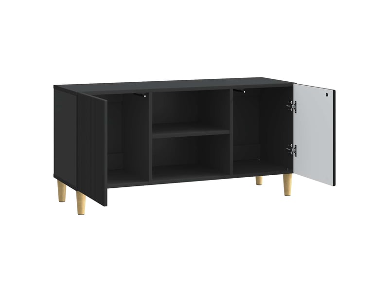  Meuble tv - banc tv - meuble de rangement 102 x 34,5 x 50 cm noir bois d'ingénierie  - Conforama E