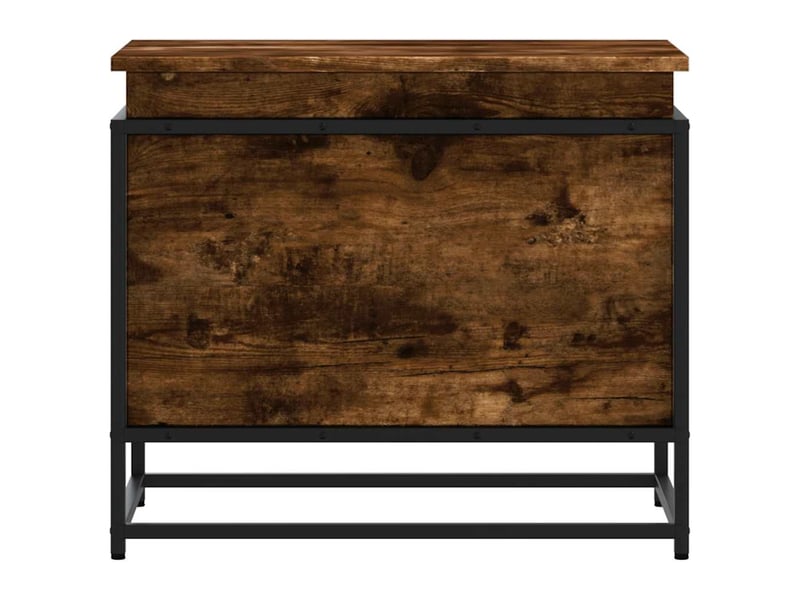  Boîte de rangement, coffre de rangement avec couvercle chêne fumé bois d'ingénierie shl135  - Conforama D