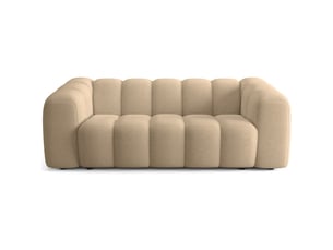 Canapé droit convertible HOMIFAB Belleville 3 places Tissu taupe