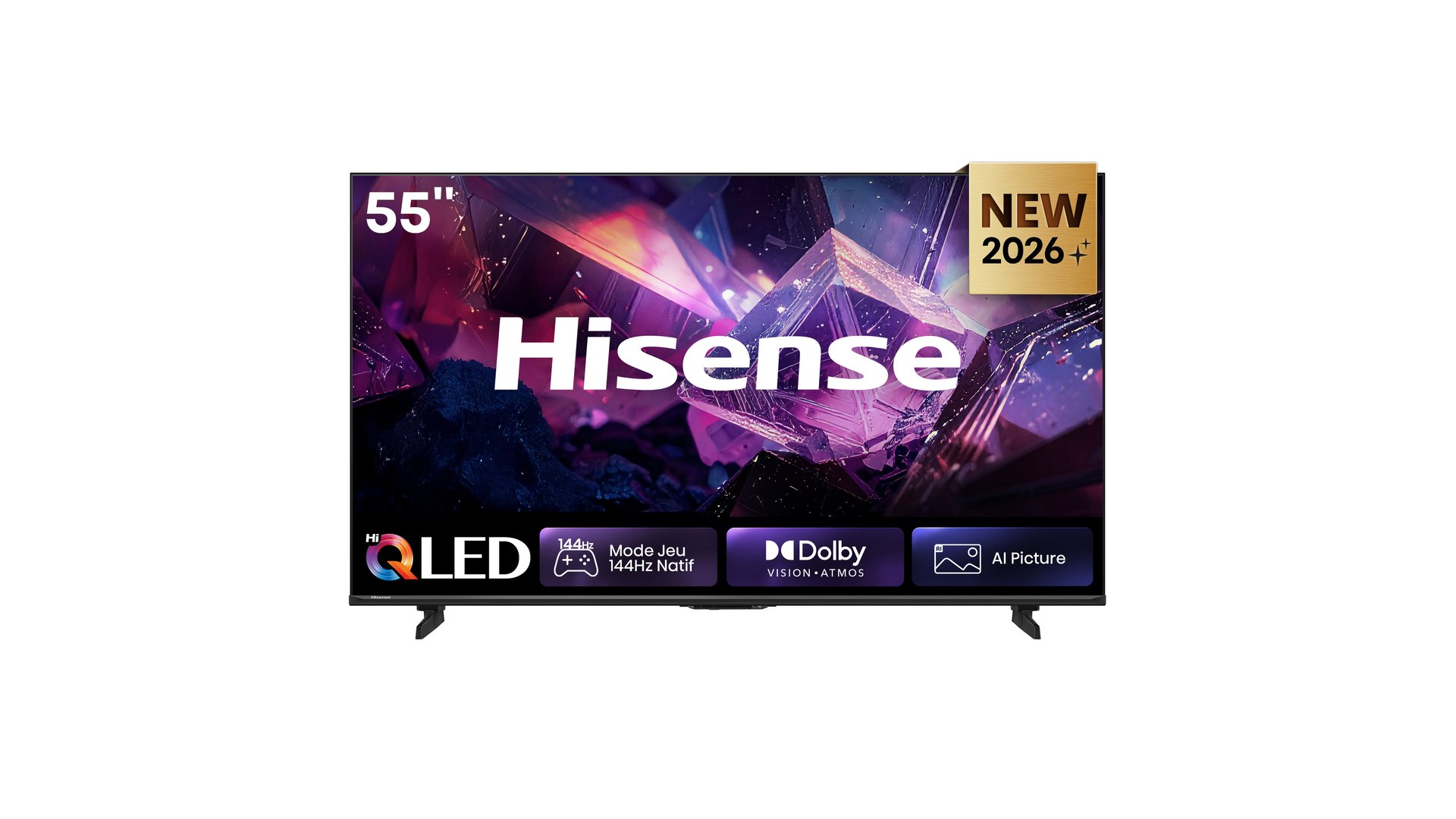 HISENSE TV 139 cm UHD 4K Qled HISENSE 55E7S PRO Noir 75.6 Conforama