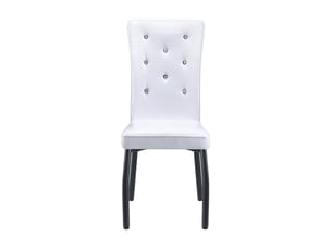 Lot de 4 chaises de salle à manger,61,5x42x101 cm,pvc,blanc et noir