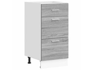 Meuble de rangement, meuble bas de cuisine gris sonoma 40x46x81,5cm bois d'ingénierie