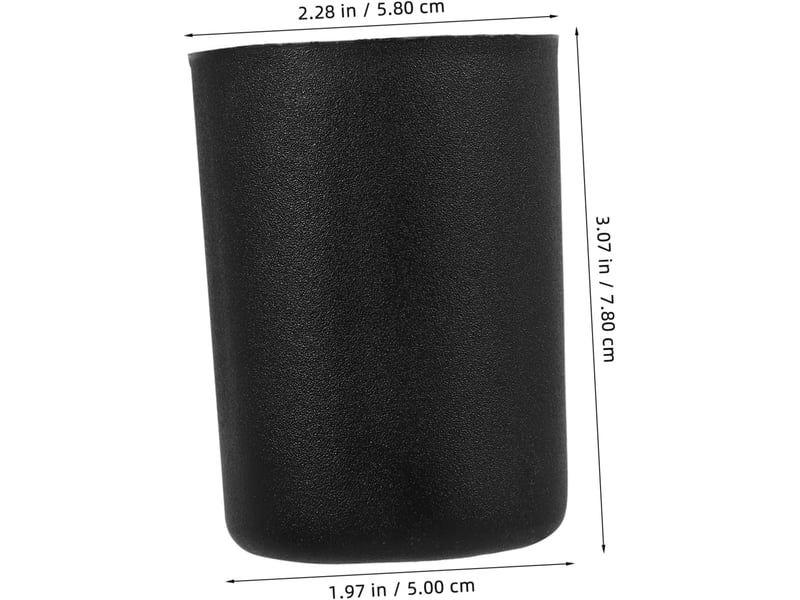  4pièces meubles ronds et coniques plastique noirs pour table basse commode chaise lit avec vis  - Conforama B