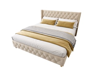 Lit 2 places 160x200 cm TCQPZ   coloris beige