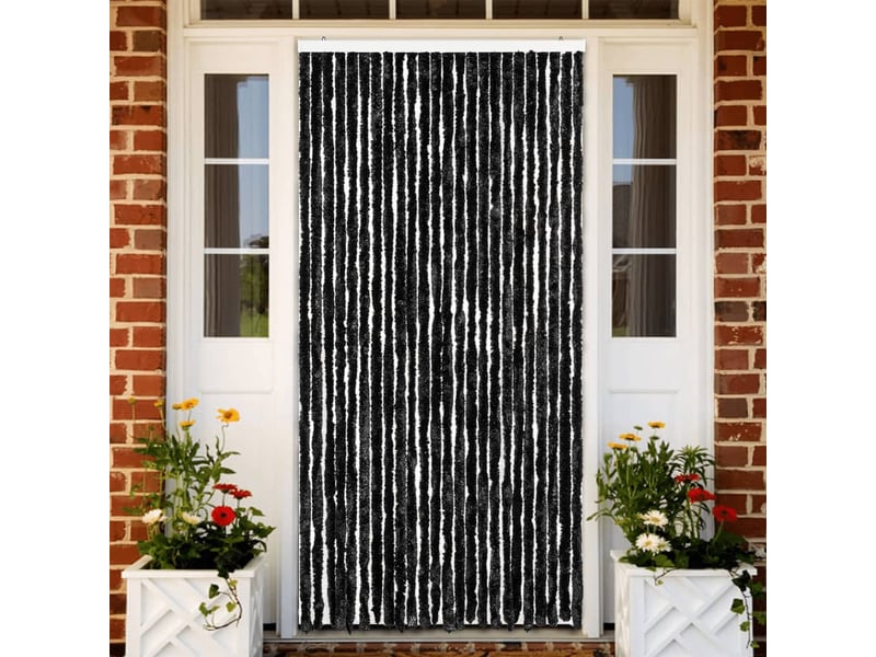  Rideau anti-mouches, moustiquaire anthracite 100x200 cm chenille cf43484  - Conforama B