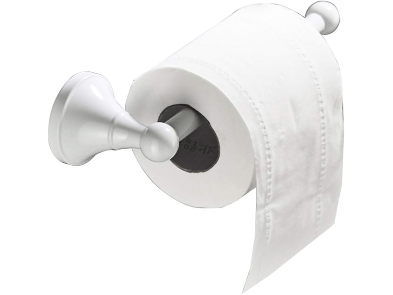  Porte-rouleau de papier toilette, montage mural en laiton, 20 cm 7,87 po, blanc  - Conforama A