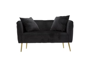 Canapé droit fixe <strong></strong> <strong></strong> 1 place Tissu noir