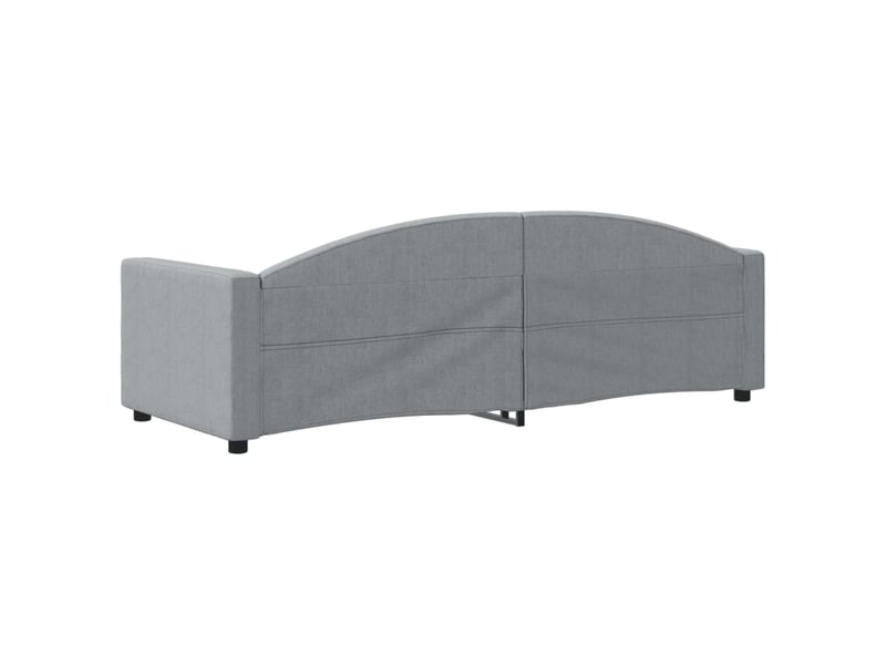 Lit simple- lit adulte - lit de repos sans matelas gris clair 80x200 cm tissu - Conforama D
