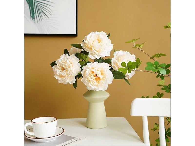  Plante artificielle de qualité supérieure, détaillée et anti-chute, hibiscus pivoine, fausse fleur, décoration de chemin.champagne  - Conforama C