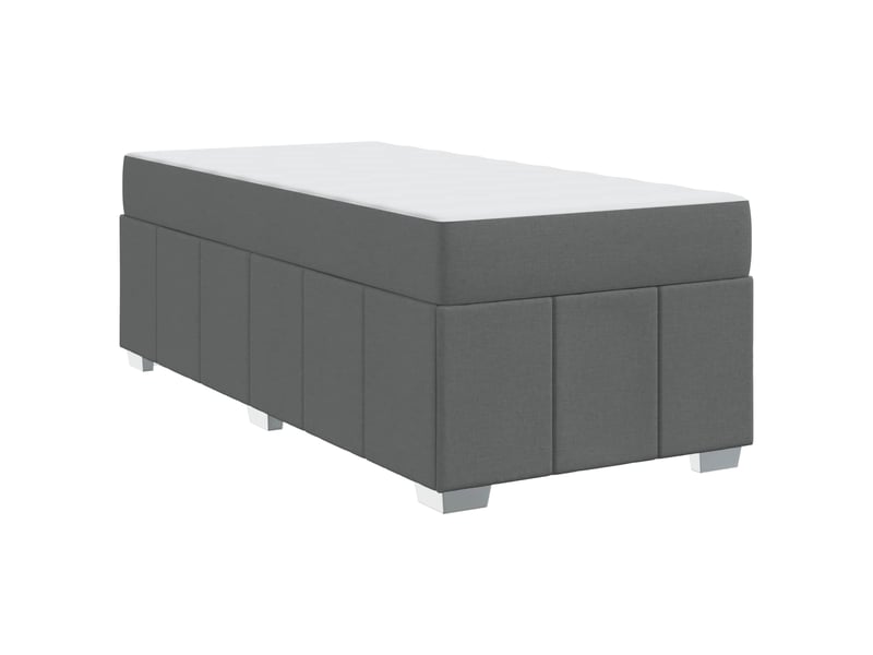  Lit simple- lit adulte -  cadre de lit avec matelas gris foncé 90 x 190 cm tissu  - Conforama C