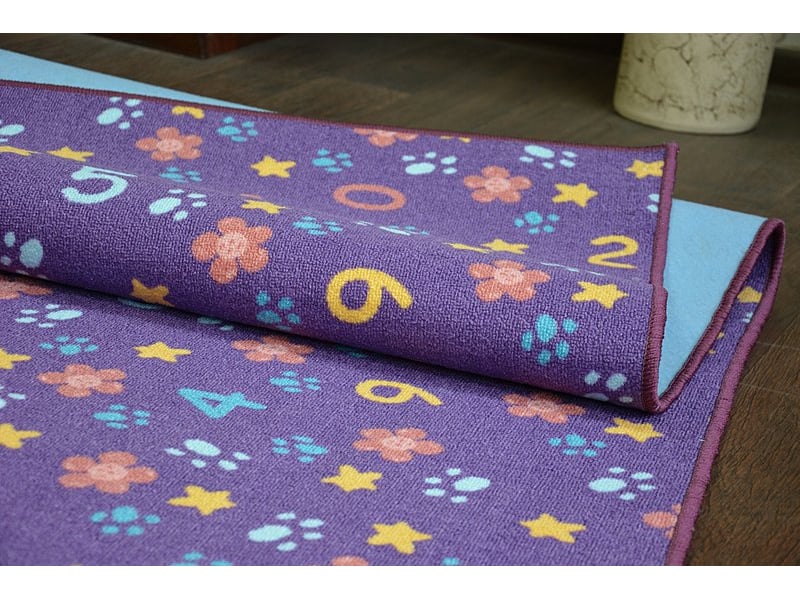  Tapis enfant numbers violet nombres, alphabet, chiffres 100x300 cm  - Conforama E