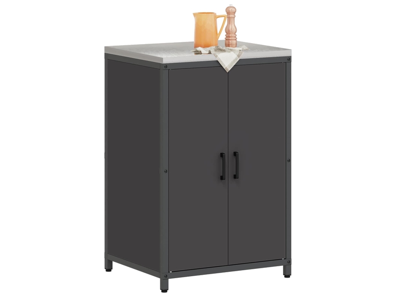 Meuble de rangement de cuisine hattem noir 60x50x92cm - Conforama C