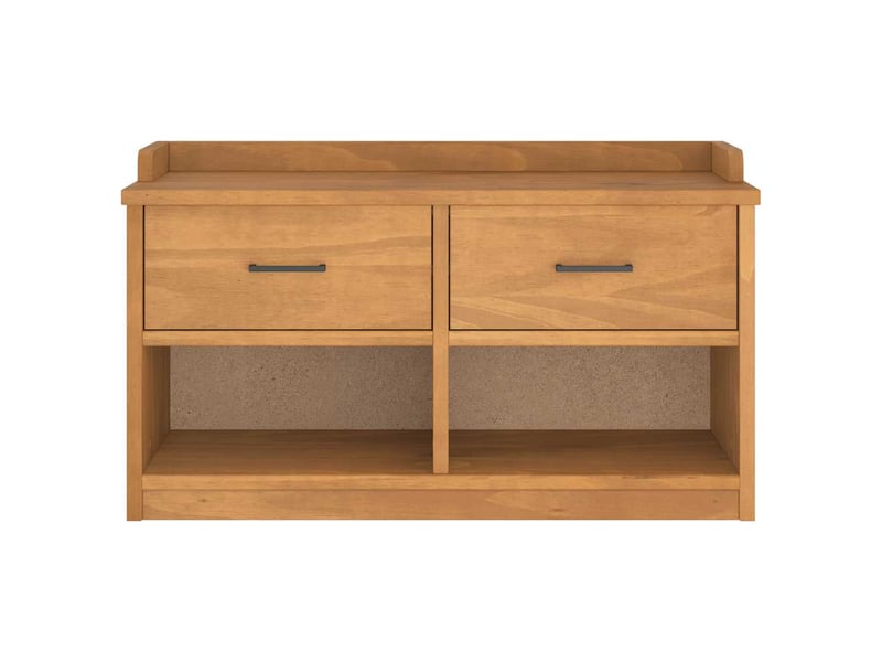  Banc de couloir, banc de rangement sandnes 87x40x50 cm bois de pin massif shl25037  - Conforama E