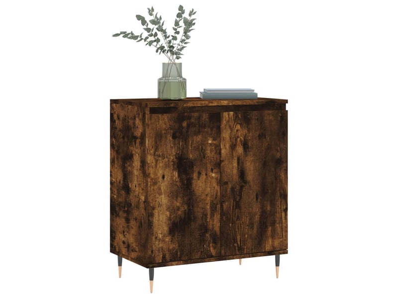  Buffet - bahut - meuble de rangement chêne fumé 60x35x70 cm bois d'ingénierie  - Conforama C