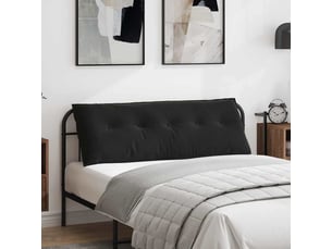 Coussin de dos, coussin de dossier noir 140 x 50 cm tissu en velours côtelé cf54825